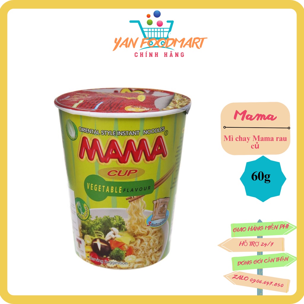 Mì ly chay Mama rau củ loại 60g