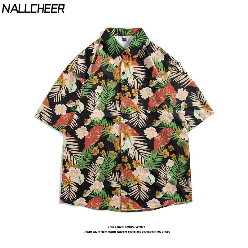 NALLCHEER เสื้อเชิ้ตลายใหม่ล่าสุด เสื้อสงกรานต์ เสื้อลายดอก เสื้อฮาวาย ราคา 92 บาท*ส่งฟรี