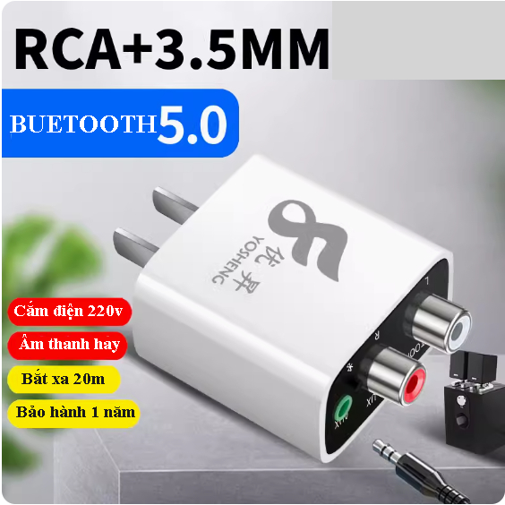 Bộ thu Bluetooth 5.0 âm thanh chất lượng cao cho loa, âm ly âm thanh nổi stereo