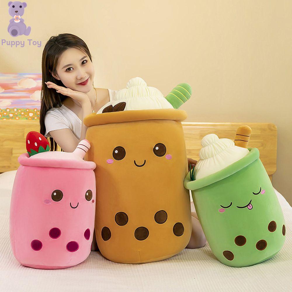 TESDFD Món Quà giáng sinh Mềm Phim hoạt hình Sang trọng Gối Trang trí Ngủ Gối Đồ Chơi trẻ em Con Búp Bê sang trọng Trà Sữa Cup Đồ Chơi Sang Trọng Trà Cup Cushion Thú nhồi bông Búp Bê Nhồi bông Đồ Chơi