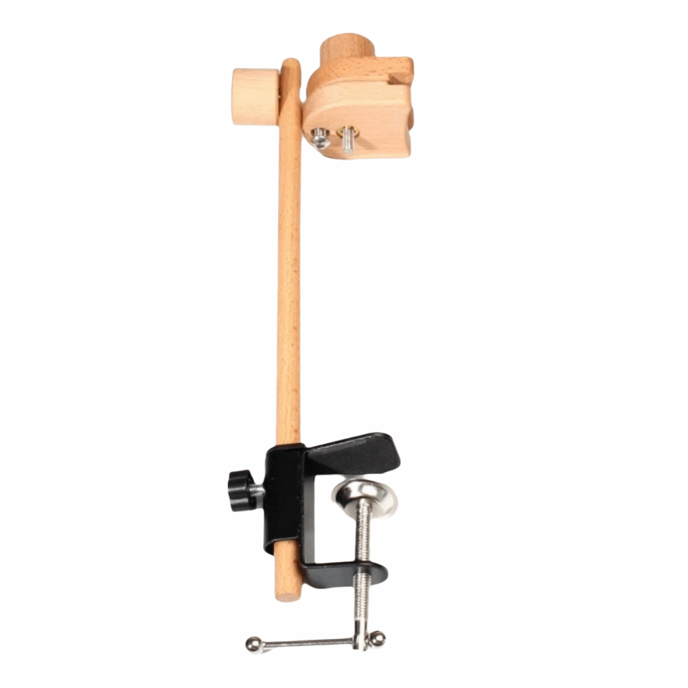 FOUNDTWO Kẹp điều chỉnh được Giá đỡ khung thêu Gỗ sồi Xoay 360 độ Giá đỡ tranh thêu chữ thập Rảnh tay Tự làm Giá đỡ dụng cụ thêu Sử dụng trên máy tính để bàn