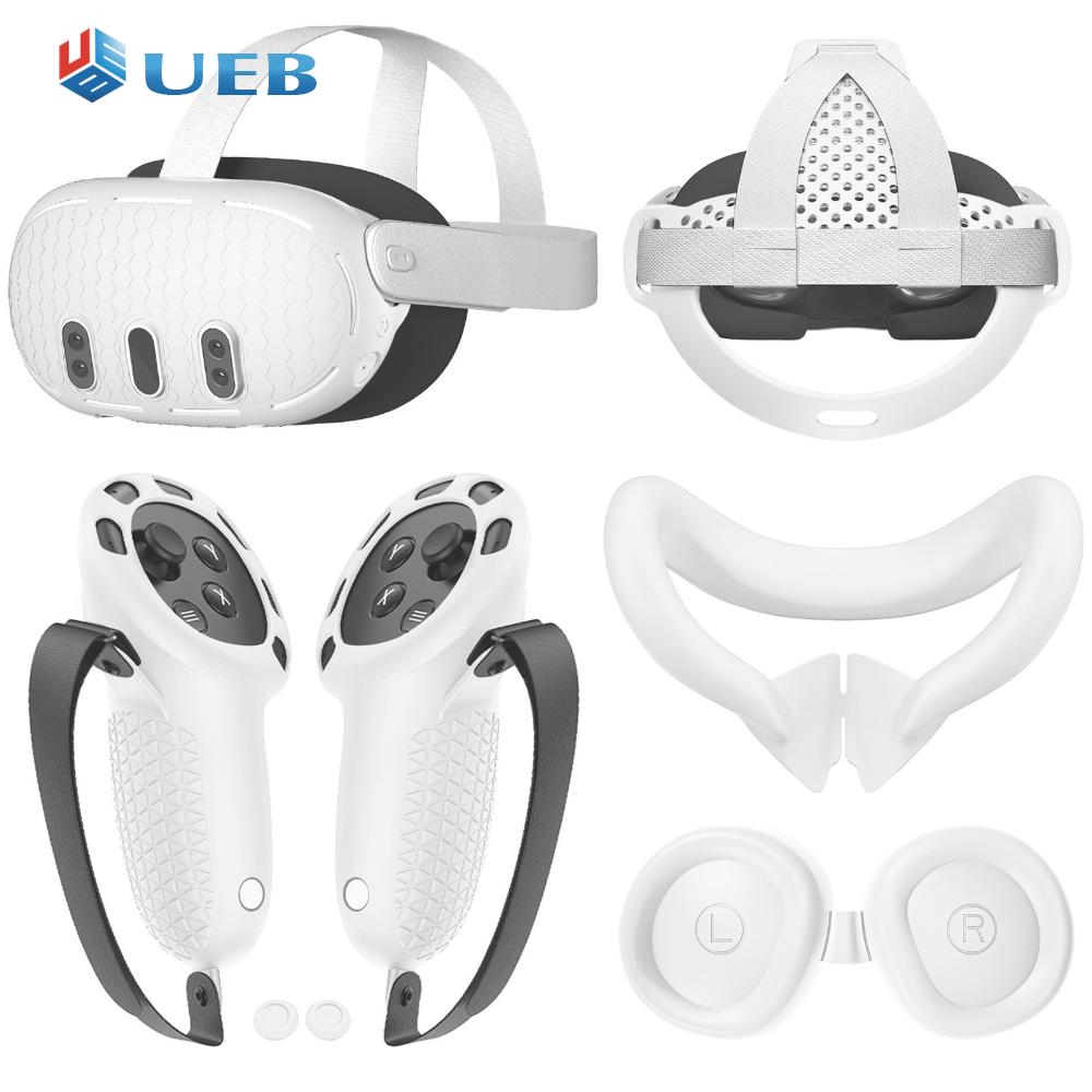 6 In1 Silicone Protective Case Set VR Shell Cover Controller Grip Cover Lens Protector Joystick Covers for Meta Quest 3 ราคา  555 บาท*ส่งฟรี