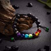 DSFCY Colorful Chakra Lava Stone Bracelets - Unisex Jewelry
