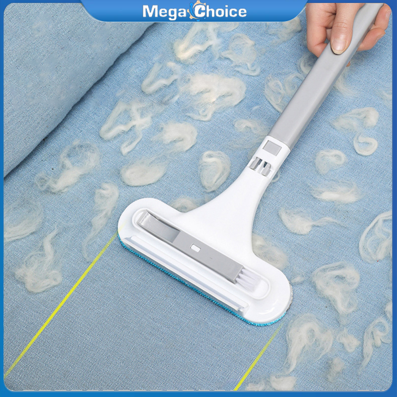 MegaChoice 3-in-1 Pet Hair Remover Kit, Dog Cat Hair Cleaner With Silicone Squeegee & Cleaning Brush, Portable Lint And Pet Hair Remover For Carpet Couch Bed Clothes Car Seat ราคา 59 บาท*ส่งฟรี