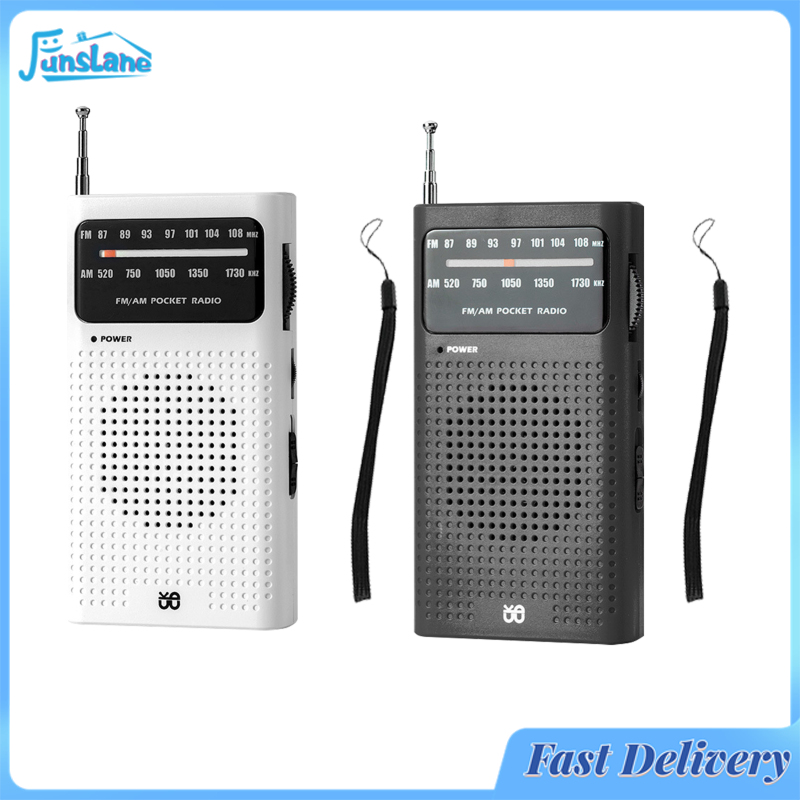 FunsLane AM FM Radio Battery Operated Portable Pocket Radio Telescopic Antenna Radios Player For Senior Home Walking ราคา 220 บาท*ส่งฟรี