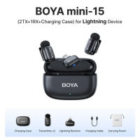 BOYA MINI Microphone dengan Fitur AI Pengubah Suara Port Lightning & USB Tipe C Kompatibel dengan Ponsel Pintar Siaran Langsung Vlog