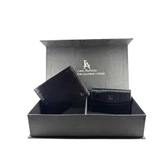 Gift Set Dompet Pria dan Dompet Kunci Kulit Sapi 177B229