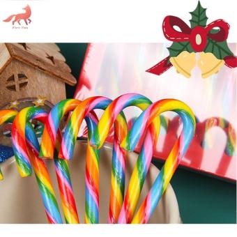 Lẻ random 1 Cây Kẹo Cây Gậy Giáng Sinh Cầu Vồng/Trái cây đủ vị Okashi Thái Lan