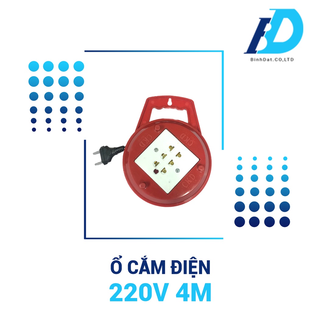 (Hàng Chính Hãng) Ổ Cắm Điện Quay Cao Cấp CKD - Dây Dài 4M-6M