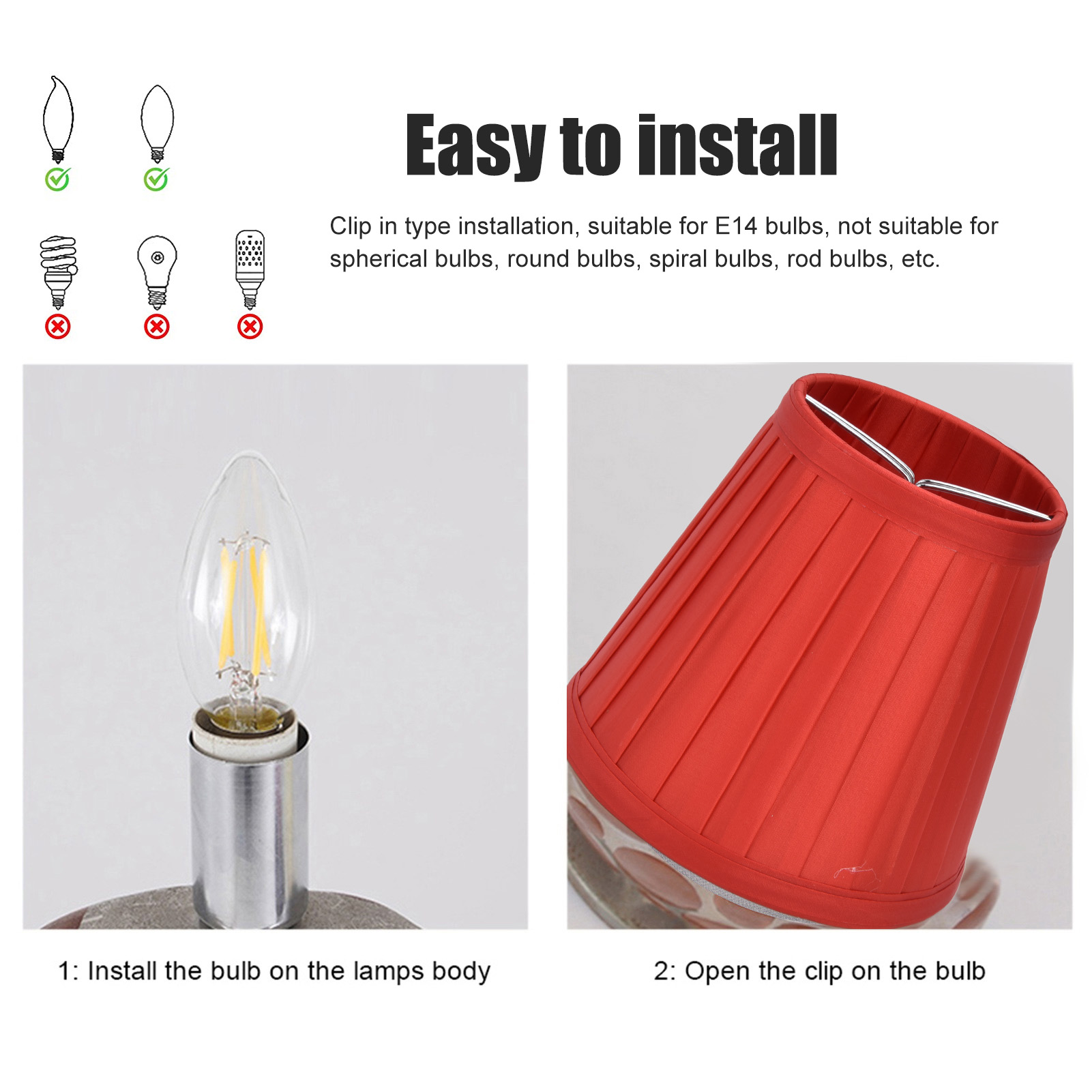 Đôi đèn nhỏ Shade Clip chống mòn Thùng vải Chụp đèn cho đèn tường cho đèn chùm đèn cho đèn bàn