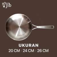 JIB Fry Pan Stainless Steel SUS 316L / Wajan Anti Lengket / Frypan Foodgrade / Honeycomb Stainless