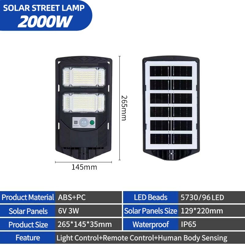 Solar Road Lamp With Sensor Solar Light Outdoor Lamp Post Street Lamp Waterproof Solar Street Light Outdoor Lighting