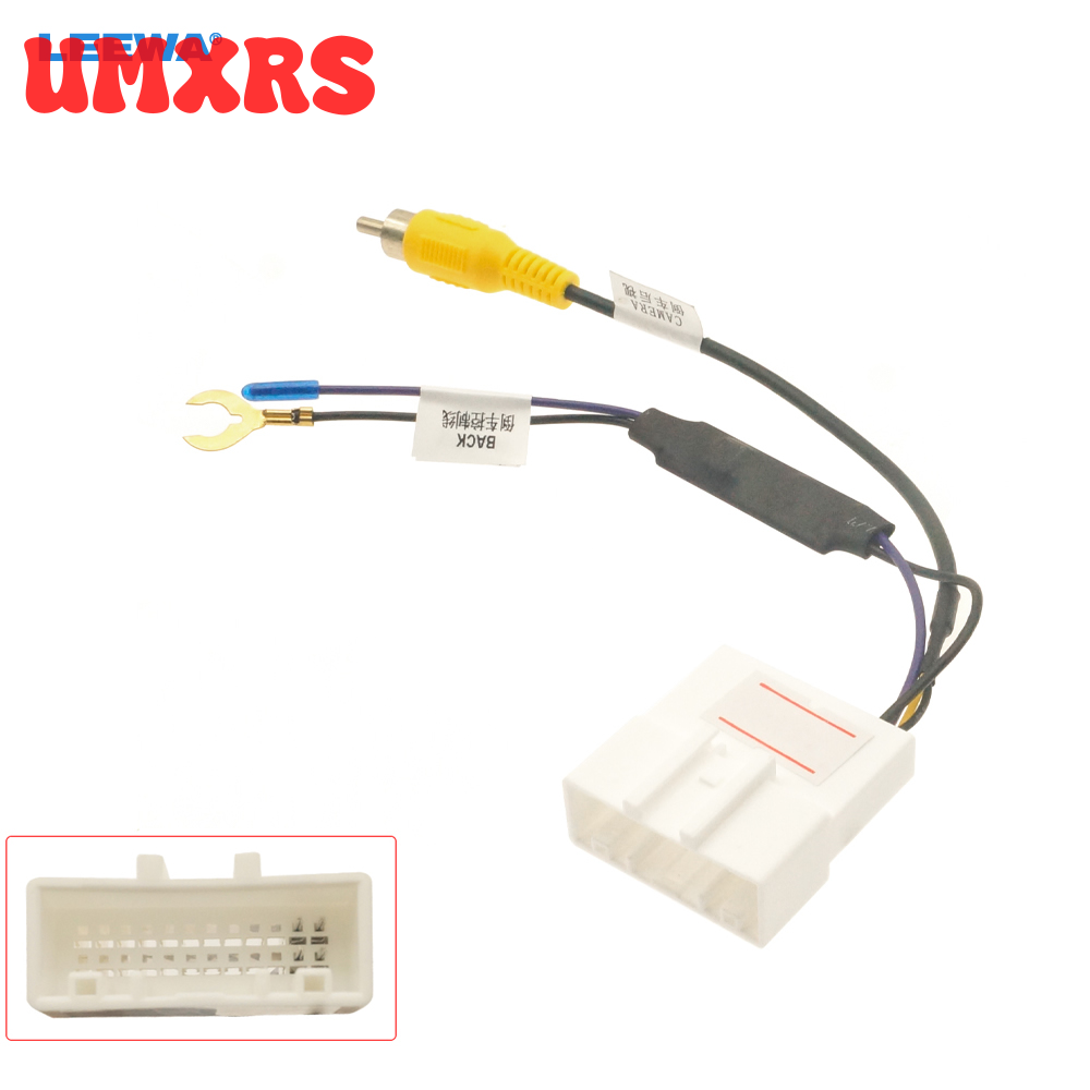 [Umxrs] leewa tự động 24-Pin camera lùi Video đầu ra Adapter Dây cáp cho TOYOTA nhà máy ban đầu sản 