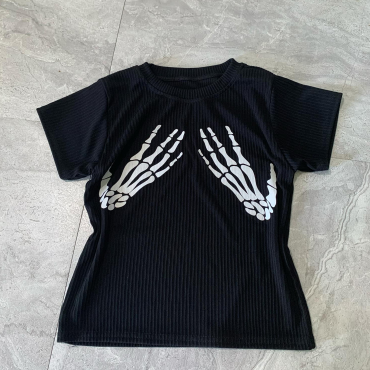 Áo Thun Croptop PURSEZO  Áo Thun Baby Tee Chất Liệu Cotton 2 Mầu Đen Trắng
