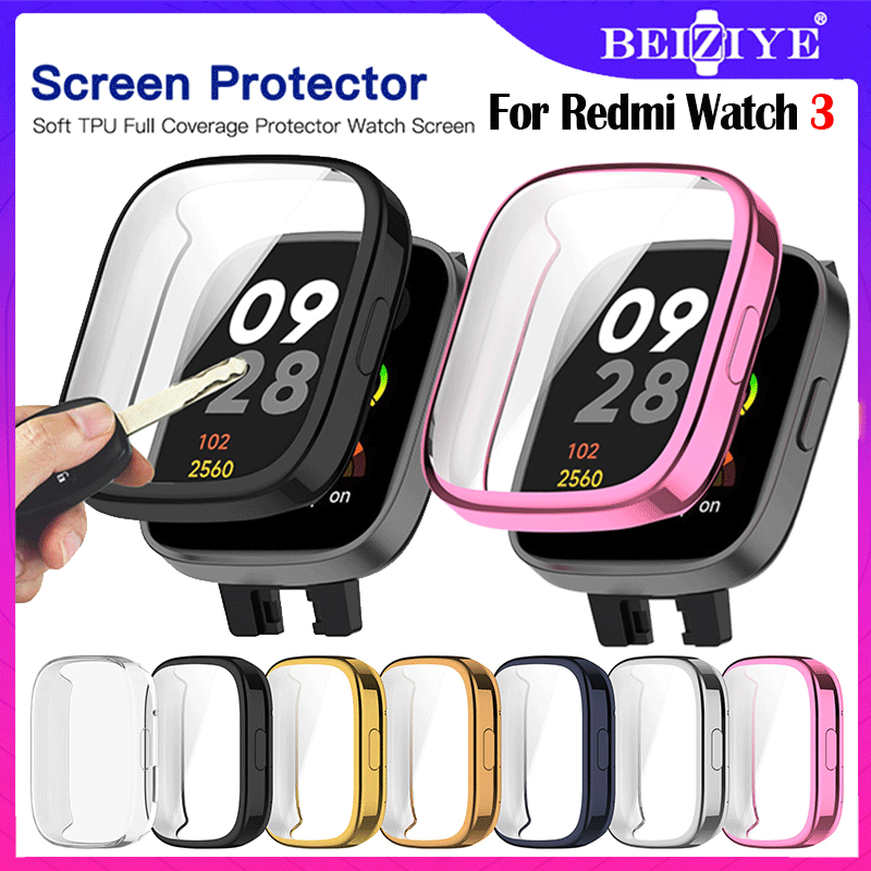 Vỏ bảo vệ màn hình Redmi Watch 3 Bảo hiểm toàn diện Ốp lưng TPU mềm Vỏ bảo