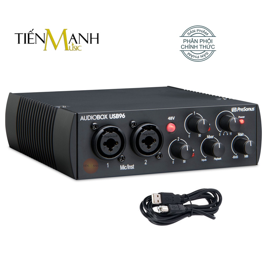 [Chính Hãng] Soundcard PreSonus AudioBox USB 96 Bộ Thu Âm Thanh và Livestream Audio Interface Sound Card Audio Box USB96