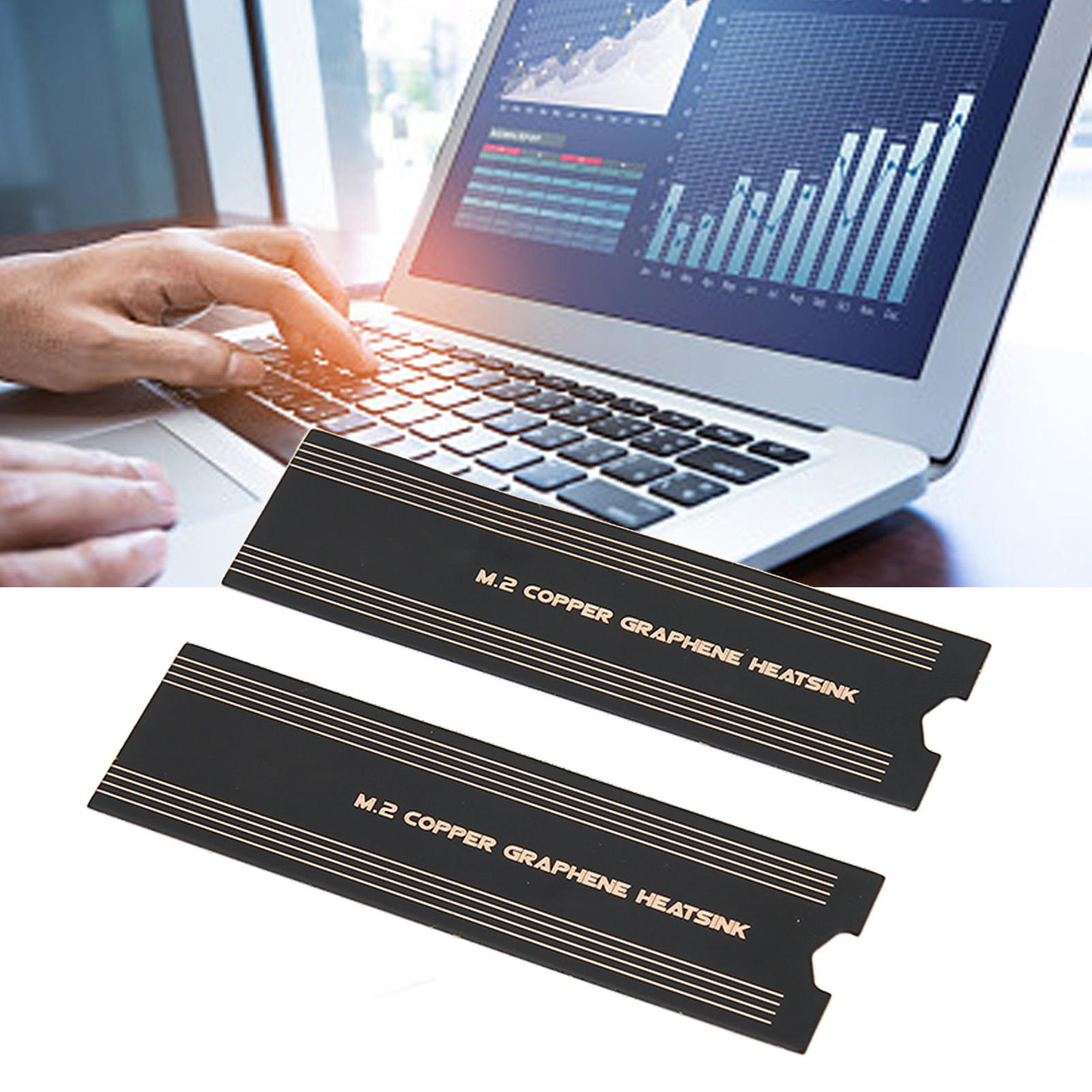 M.2 SSD Graphene tản nhiệt chính xác nguội đi nhanh chóng cho máy tính xách tay pcs 2 gói (2pcs lá đồng Graphene tản nhiệt)