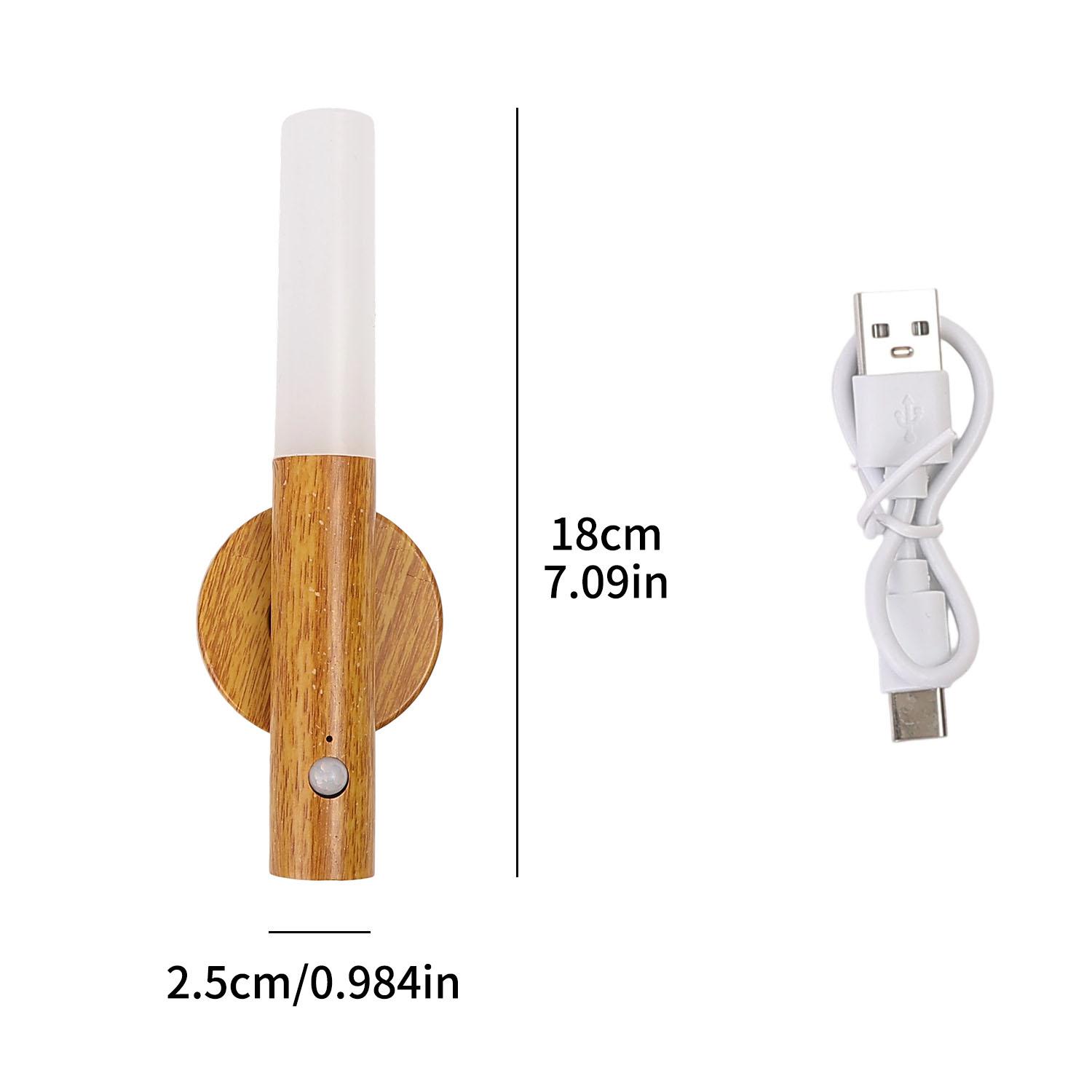 LED Rechargeable Wall Lamp Smart Motion Sensor Night Light Portable for Hallway Bedroom Stairs Bathroom Cabinets Decor