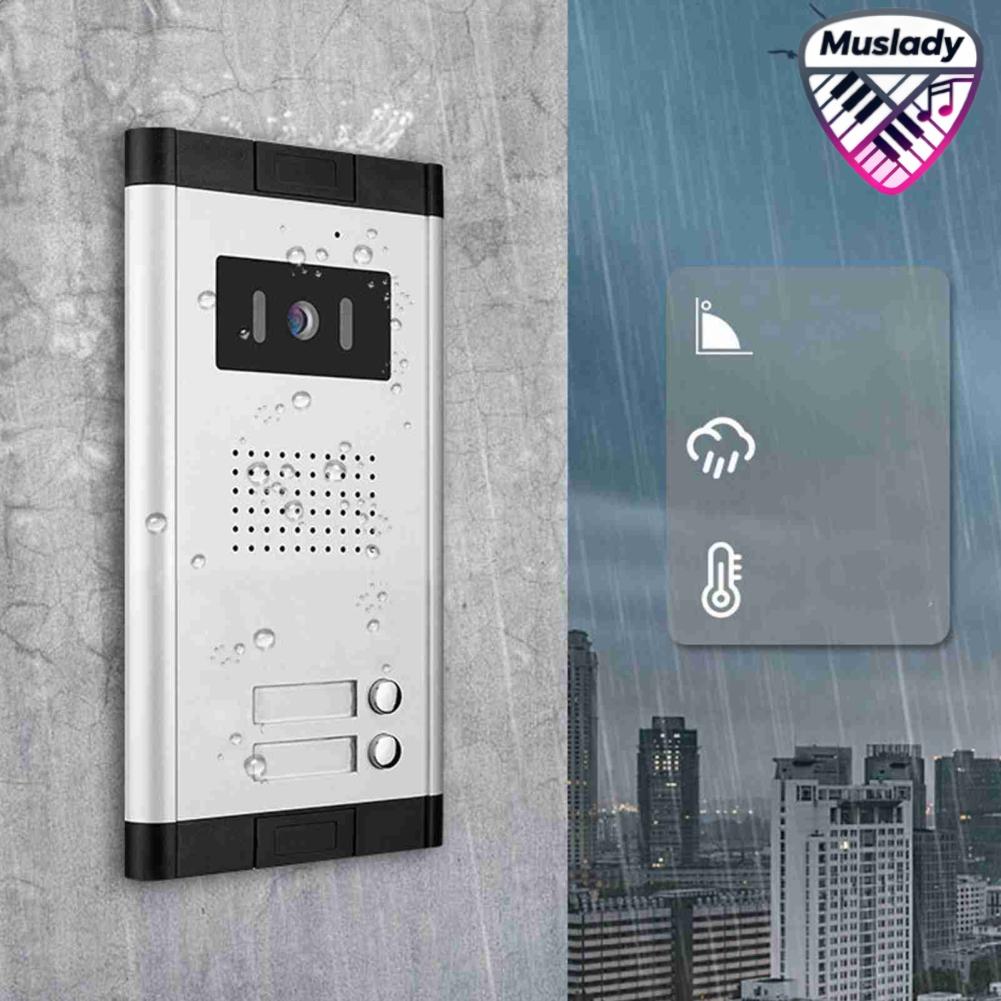 กล้องถ่ายรูปและอุปกรณ์ถ่ายภาพ Muslady วิดีโอ Doorbell 1 หน่วยกลางแจ้ง 7 นิ้ว TFT Monitor ติดตั้งง่ายโทรศัพท์ประตูวิดีโอชุด Night Vision AC100-240V สำหรับ Home