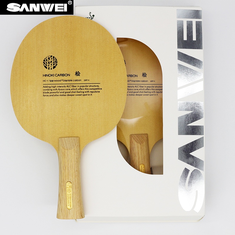 Ban đầu SANWEI hc1s Hinoki ALC Carbon bảng Tennis Blade/bóng bàn Blade/vợt bóng bàn mái chèo