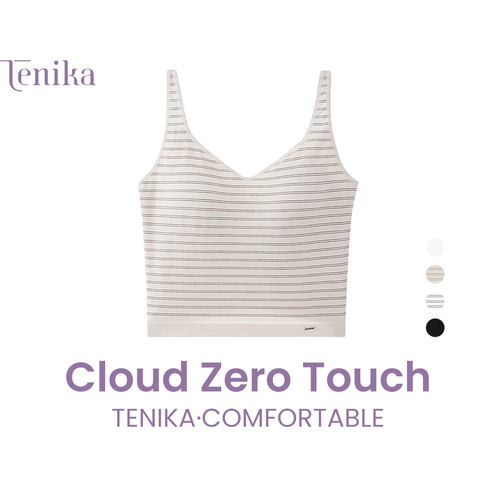 TENIKA Crop Tank Top With Sponge Tank Tops Soft Slim Comfortable Breathable Sweat Absorption -016 ราคา 385 บาท*ส่งฟรี