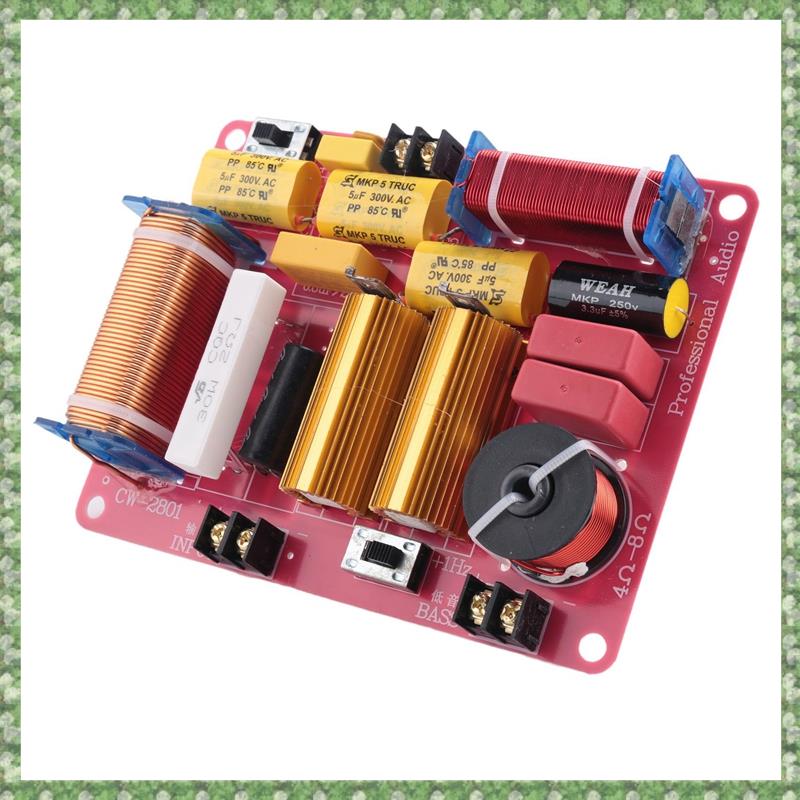 (BGSJ) 1 Piece 2-Way Audio Speaker Divider 3200Hz Adjustable High and Low Frequency Divider 500W