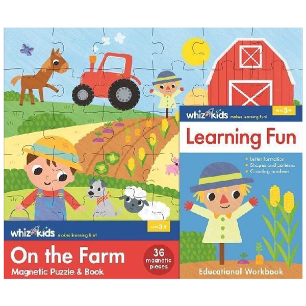 Sách - Whiz Kids Magnetic Puzzle And Book - On The Farm - Phương Nam Book