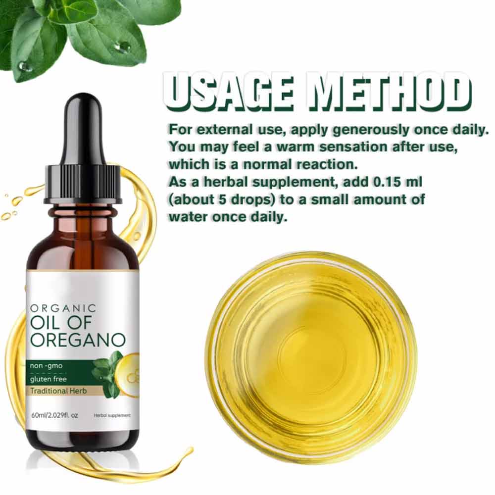 Oil of-Oregano Premium Formula Organic Extract Oregano Oil Drops Immune Support 60ml