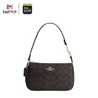 Coach Nolita 19 In Signature Canvas With Gold Hardware Black Black Walnut Brown | ของแท้ ตรวจสอบโดย SASOM