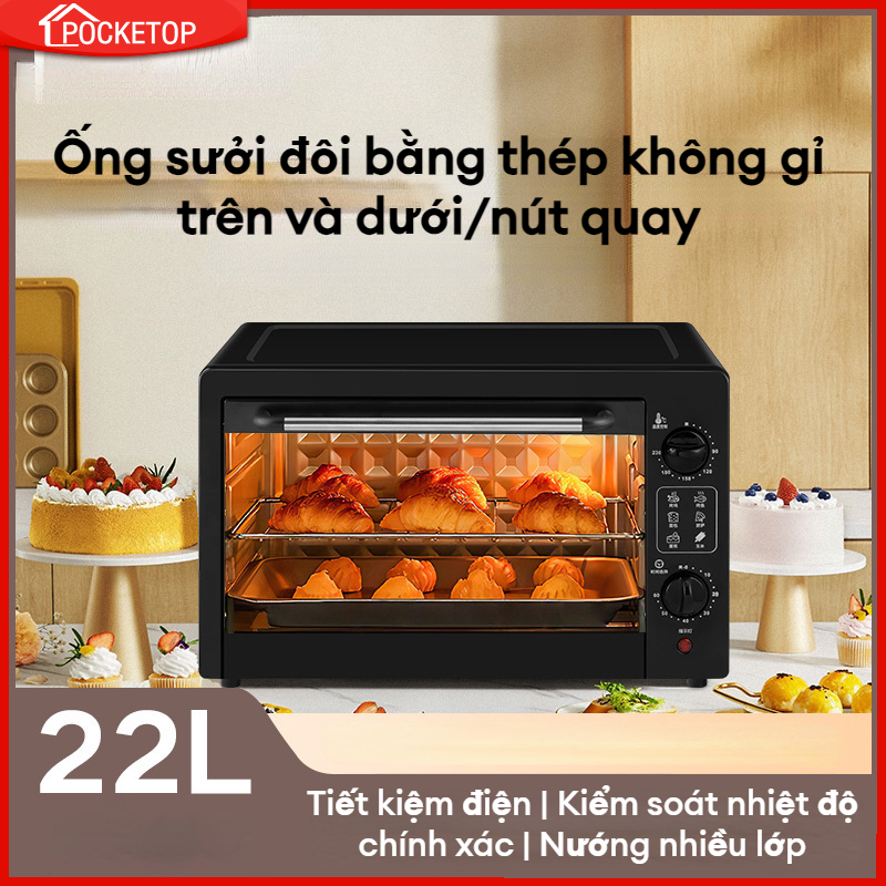 Lò nướng 22L Lò nướng điện đa năng công suất lớn Lò nướng bánh