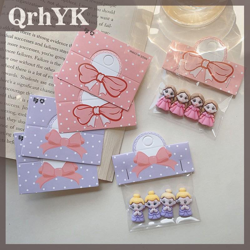 QrhYK 100pcs có thể gập lại bao bì thẻ giấy Bow thẻ cho handmade trang sức bán lẻ treo tag hoa hiển thị các tông