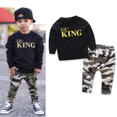 Pants Set 2pcs Kids Baby Boys Clothing Suits Infant Boy Camouflage Shirt Tops