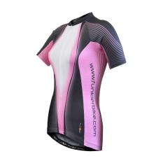 Funkier J394 Womens Ladies Cycling Jersey Grey-Pink By Bike Shop