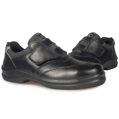 KPR O-Series Non-Metallic Low Cut Black Velcro Microfiber PU/Rubber Insert Safety Shoes