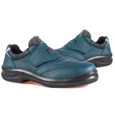 KPR O-Series Non-Metallic Low Cut Blue Velcro Microfiber PU/Rubber Insert Safety Shoes