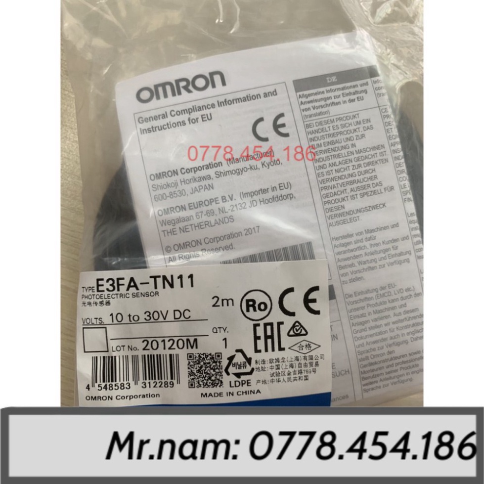 [Bán sỉ và có xuất VAT] Cảm biến quang E3FATN11