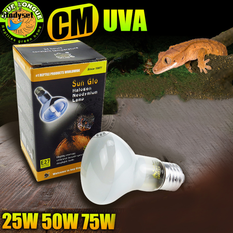 Studyset IN stock 1PC 25W/50W/75W Uva Daylight Heater Lamp for Tortoises Lizard Reptiles ราคา 56 บาท*ส่งฟรี