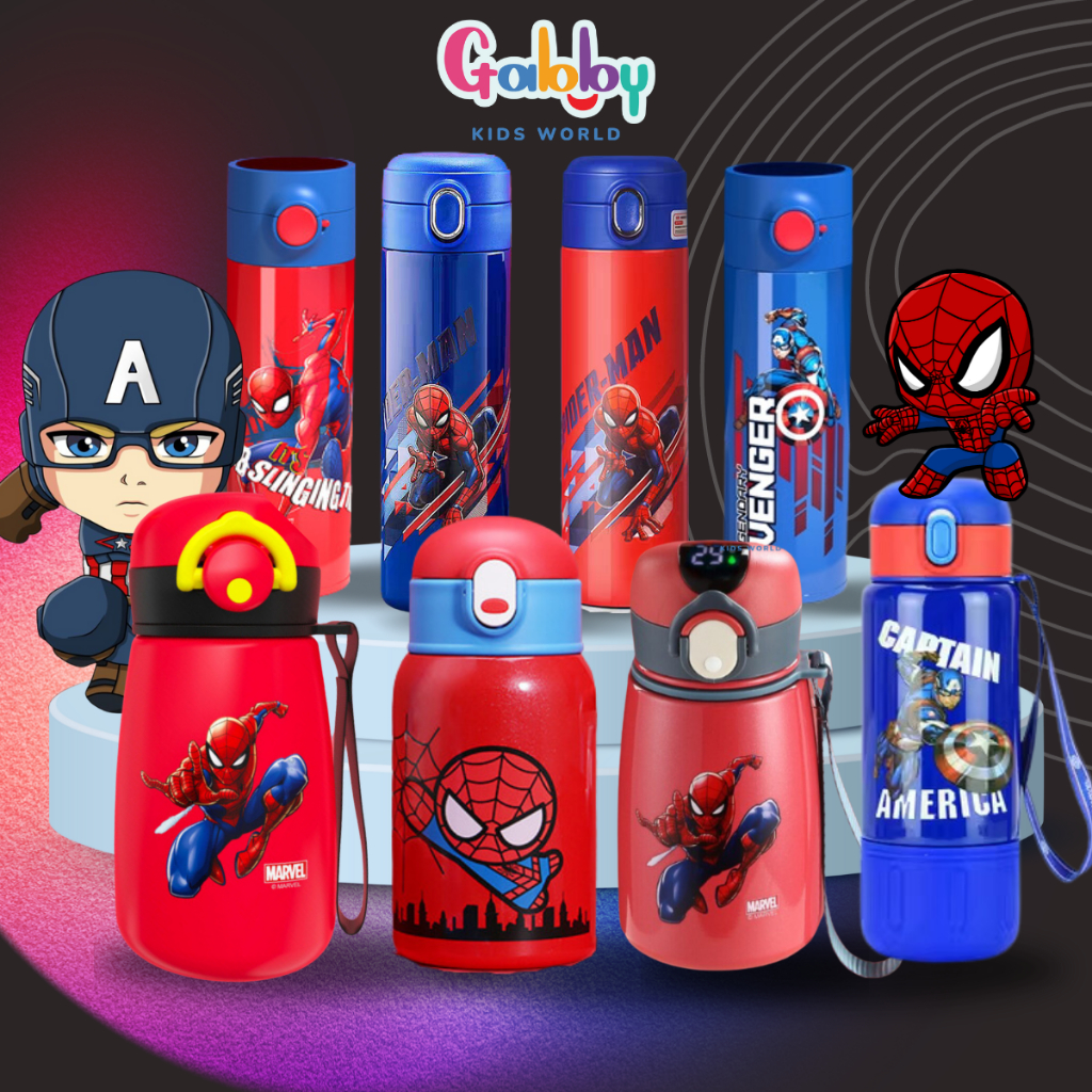 Bình Nước Giữ Nhiệt Hình Nhân Vật Người Nhện Spiderman Đáng Yêu Giữ Nhiệt Tốt