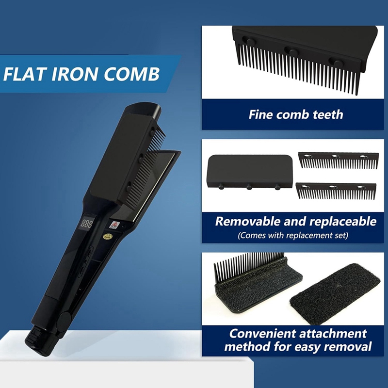 Summer sale <br>Flat Iron Comb Attachment Clip On, Grip Comb for Flat Iron, Flat Iron Hair Straightener Comb, for Flat Iron