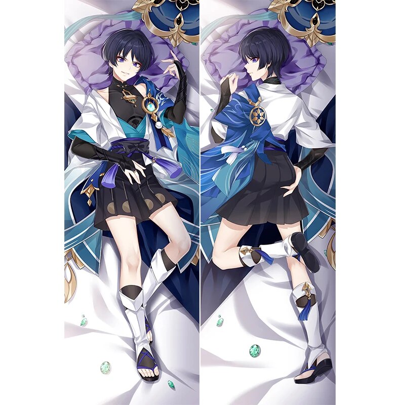 Anime trang trí gối trường hợp Genshin Impact Wander Dakimakura Waifu gối trường hợp hai mặt in bản lề cơ thể đệm trường hợp quà tặng