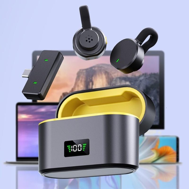 Có Thể Sạc Lại Clip Trên Microphone Không Dây Đôi Mic Thiết Kế Khả năng tương thích cao Cho máy ảnh của điện thoại PC Studio Sử Dụng