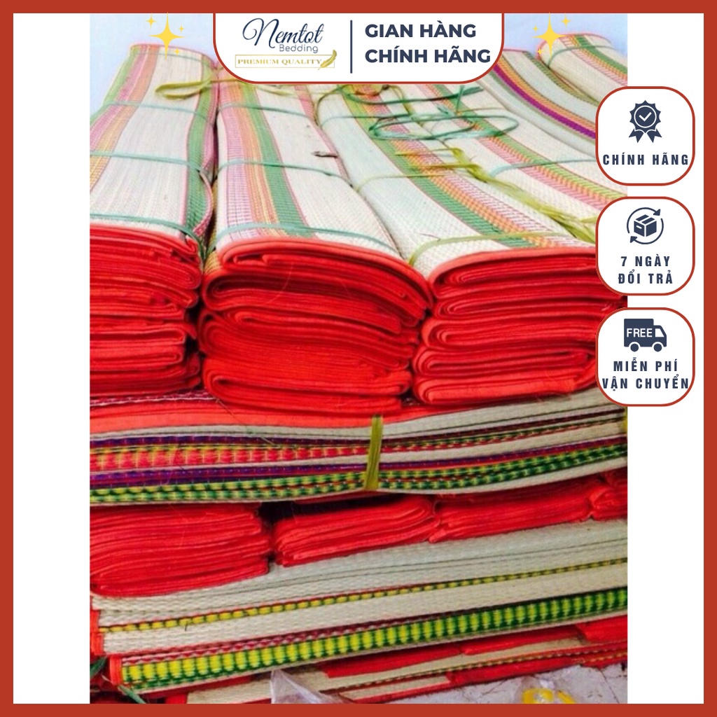 ✴️GIÁ SỐC✴️ Chiếu Cối Xuất Khẩu 80cmx2m Cho Giường Ký Túc Xá, Giường Đơn, Chiếu Thanh Bình Dày Đẹp
