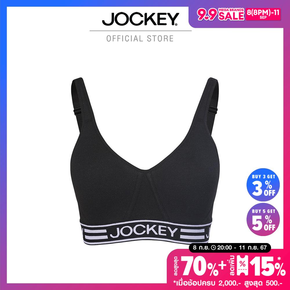JOCKEY FOR HER เสื้อชั้นในผู้หญิง ซัพพอร์ตบราแบบไร้โครง เหมาะกับการใส่ออกกำลังกาย รุ่น KH MEDIUM IMPACT SPORT LOGO ราคา 760 บาท*ส่งฟรี