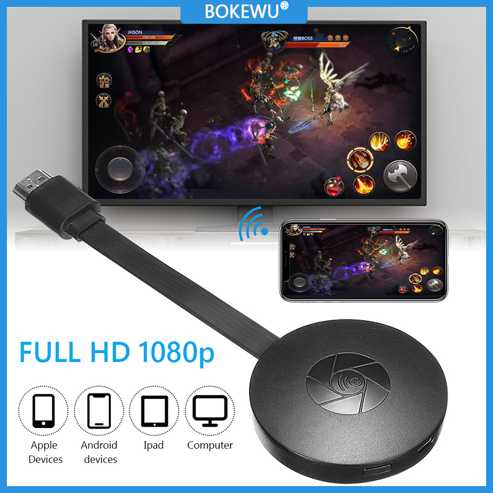 BOKEWU Mirascreen TV Stick DLNA Airplay 1080P HDMI Dongle Nhận Màn Hình