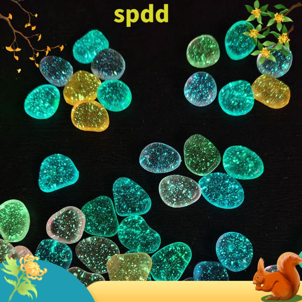 SPDD Lâu trôi Đá Dạ Quang Nhiều Màu Phát sáng trong bóng tối Độ sáng cao Đá trang trí bể cá Tái sử dụng Thủ công Phong cảnh hồ cá Để trang trí lối đi