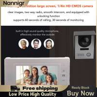 Nannigr Trang chủ Chuông cửa video 16 Nhạc chuông Camera chuông cửa video có dây 7 inch dành cho văn phòng