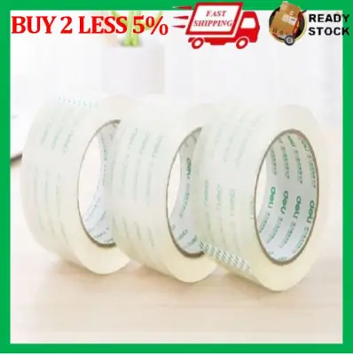 PACK OF 3 Deli (48mm x 100Yard) Clear Transparent Adhesive Tape / Scotch Tape / Masking Tape / Sticky Tape