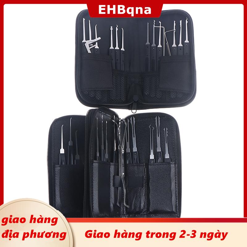 [COD] EHBqna 3PF Ship within 24 hours 15 17 24pcs cổ điển Thép không gỉ Công cụ khóa xe hơi di động mở khóa Kit túi đa chức năng lockpick công cụ