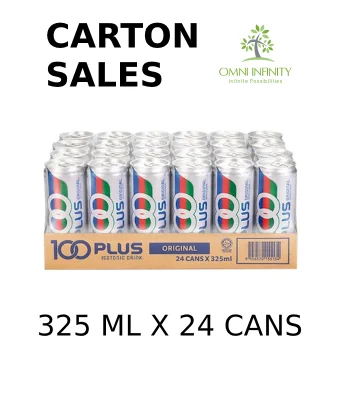 100 Plus 325ml Can Drinks Carton sale (24 cans per carton)