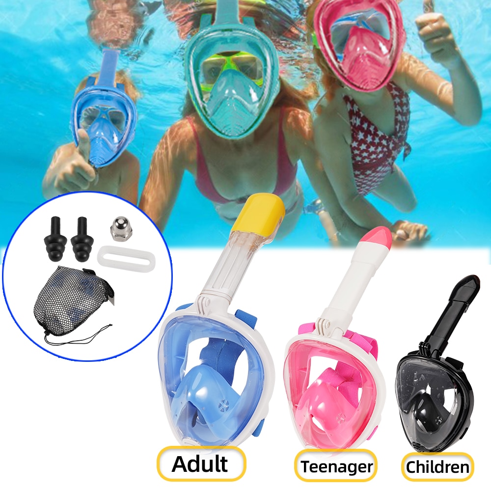 Children Full Face Snorkel Swimming Mask Diving Anti